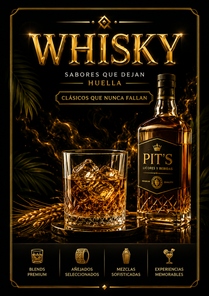 Cócteles con whisky – recetas de Pit's Licores y Bebidas en Quito Norte